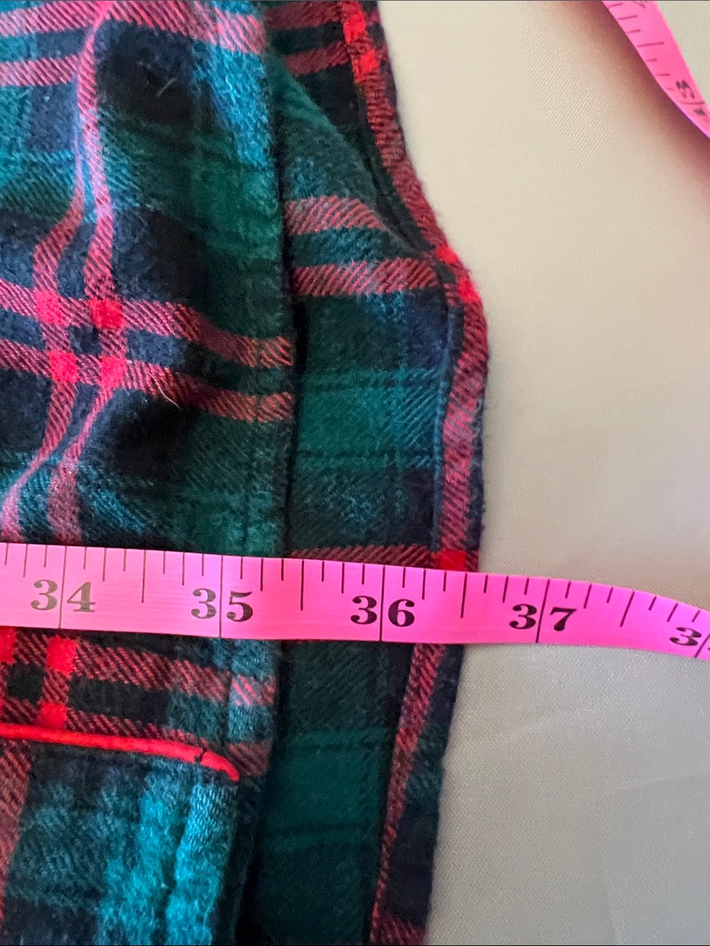 Ralph Lauren Red & Green Plaid Button-Front Nightshirt with Crest - Picture 8 of 10
